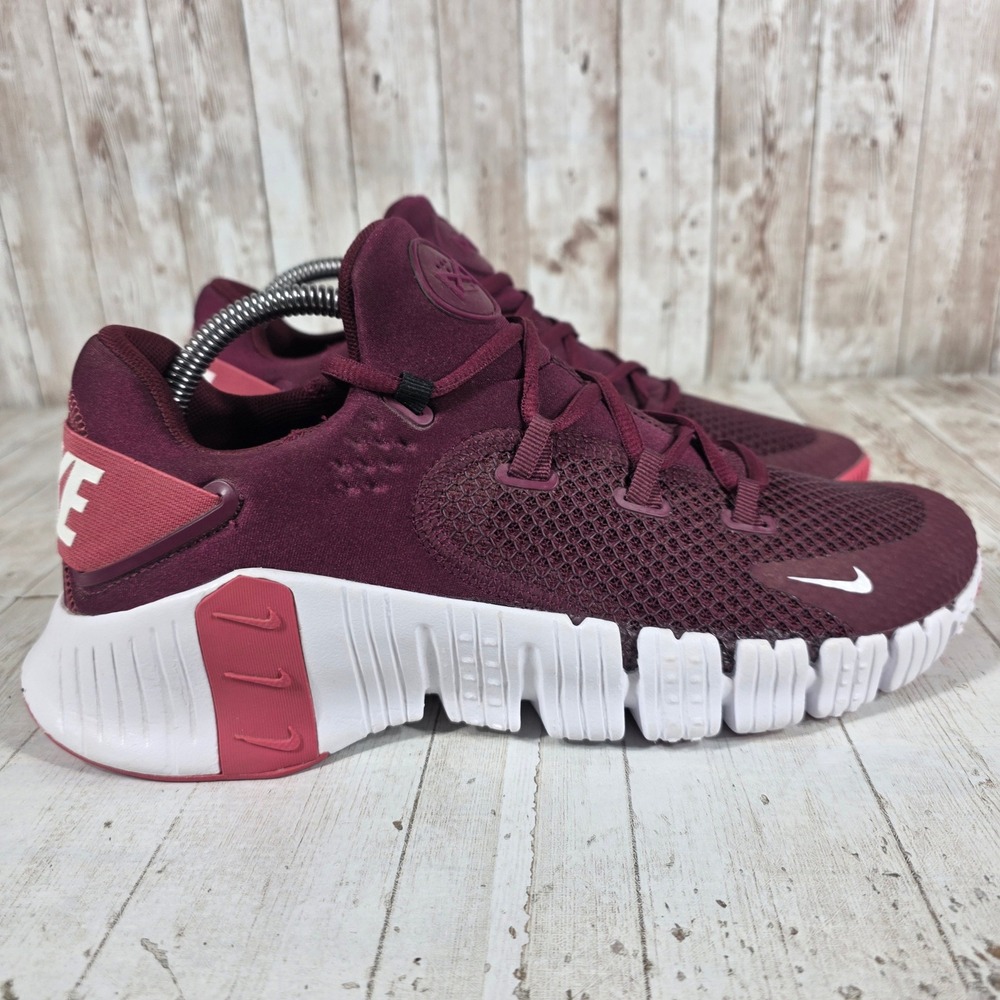 Nike Free Metcon 5 Burgundy White Pink Training Shoes CZ0596-669 Womens 10